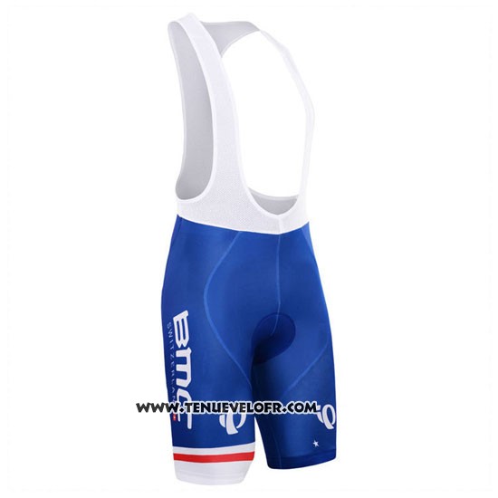 2015 Maillot Ciclismo BMC Champion Etats Unis Bleu Manches Courtes et Cuissard